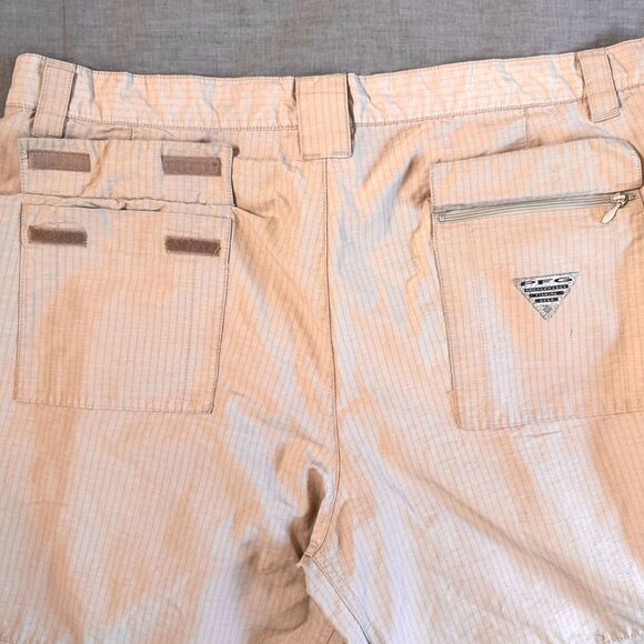 Columbia PFG Mens Shorts‎ Sz 38 Tan Ripstop Flat Front Fishing Hiking Omni-Shade - Picture 3 of 10